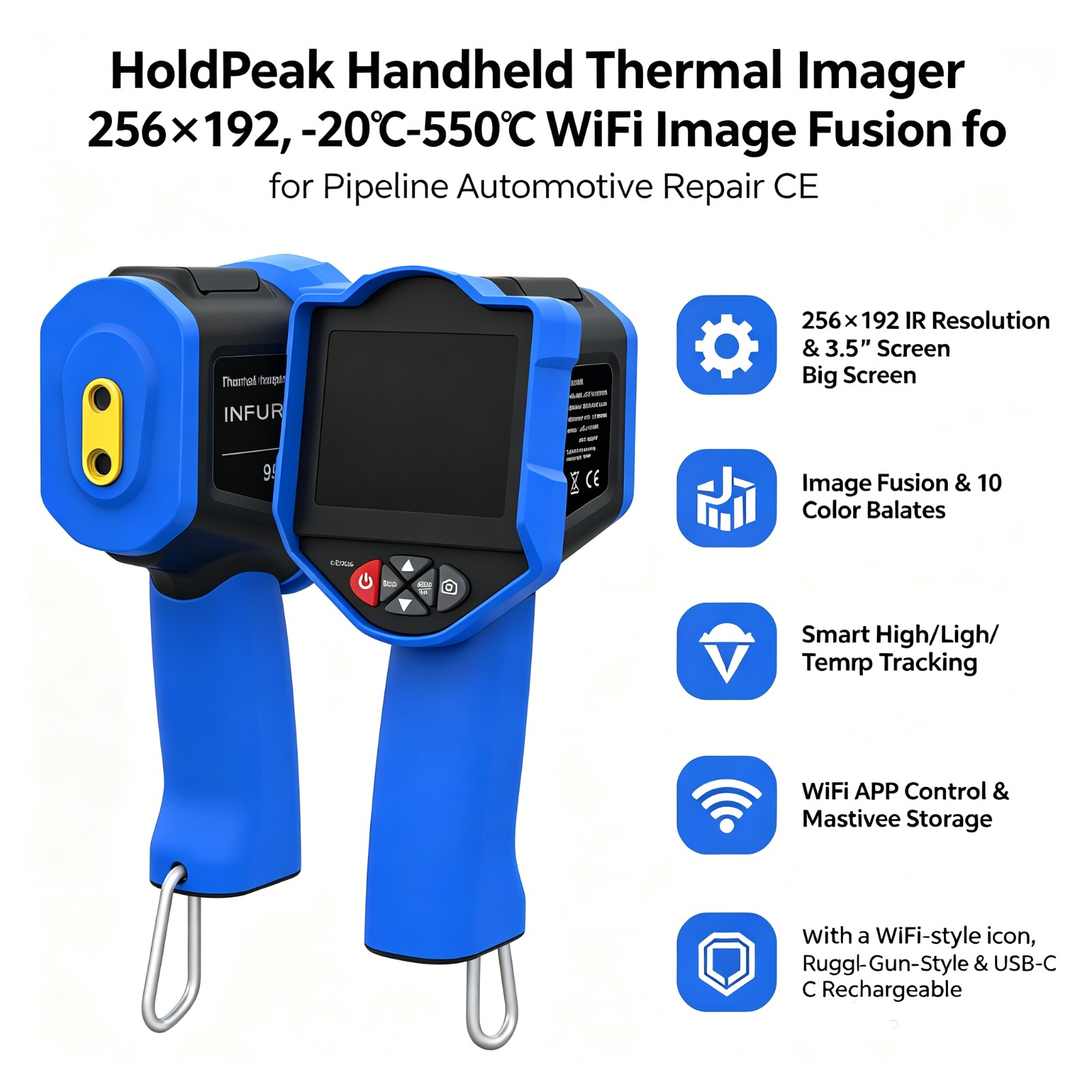 كاميرا حرارية HoldPeak، دقة 25 - مراجعة Thermal Imaging Camera 256X192 وسعره